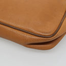 LOEWE Clutch Bag Leather Brown Gold Auth hk2425-15