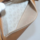 LOEWE Clutch Bag Leather Brown Gold Auth hk2425-12