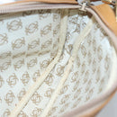 LOEWE Clutch Bag Leather Brown Gold Auth hk2425-12