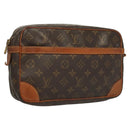 LOUIS VUITTON Monogram Compiegne 28 Clutch Bag M51845 LV Auth hk2440-1