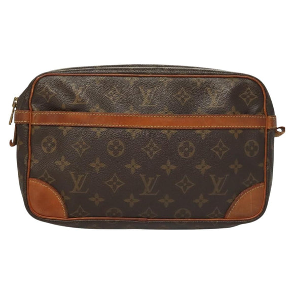 LOUIS VUITTON Monogram Compiegne 28 Clutch Bag M51845 LV Auth hk2440
