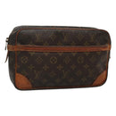 LOUIS VUITTON Monogram Compiegne 28 Clutch Bag M51845 LV Auth hk2441-1