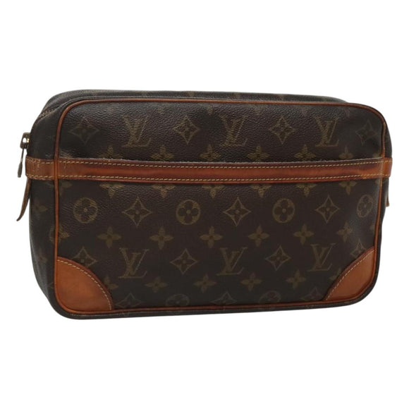 LOUIS VUITTON Monogram Compiegne 28 Clutch Bag M51845 LV Auth hk2441
