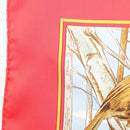 HERMES Carre 90 Scarf ""CHASSE AU BOIS "" Silk Red Auth hk2455-12