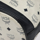 MCM Logogram Vicetos Shoulder Bag PVC Leather White Gold Auth hk2465-15