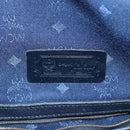 MCM Logogram Vicetos Shoulder Bag PVC Leather White Gold Auth hk2465-17