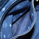 MCM Logogram Vicetos Shoulder Bag PVC Leather White Gold Auth hk2465-20