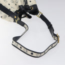 MCM Logogram Vicetos Shoulder Bag PVC Leather White Gold Auth hk2465-7