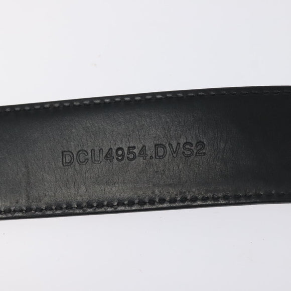 VERSACE Belt Enamel 40.9"" Black Auth hk2466