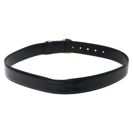 VERSACE Belt Enamel 40.9"" Black Auth hk2466 - 0