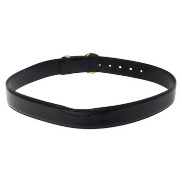 VERSACE Belt Enamel 40.9"" Black Auth hk2466 - 0