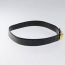 VERSACE Belt Enamel 40.9"" Black Auth hk2466-4
