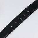 VERSACE Belt Enamel 40.9"" Black Auth hk2466-6