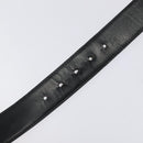 VERSACE Belt Enamel 40.9"" Black Auth hk2466-7