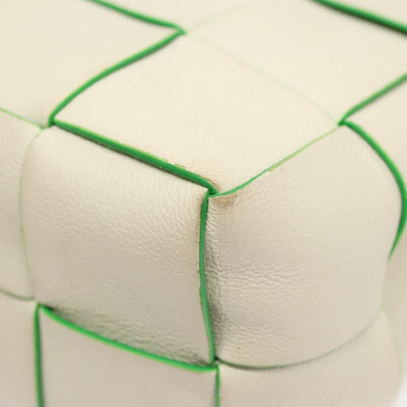 BOTTEGA VENETA MAXI INTRECCIATO Parakeet Small Cassette Bag Leather Auth hk2467