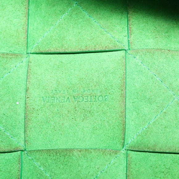 BOTTEGA VENETA MAXI INTRECCIATO Parakeet Small Cassette Bag Leather Auth hk2467