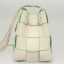 BOTTEGA VENETA MAXI INTRECCIATO Parakeet Small Cassette Bag Leather Auth hk2467-3