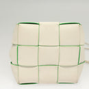 BOTTEGA VENETA MAXI INTRECCIATO Parakeet Small Cassette Bag Leather Auth hk2467-5