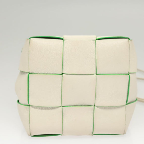 BOTTEGA VENETA MAXI INTRECCIATO Parakeet Small Cassette Bag Leather Auth hk2467