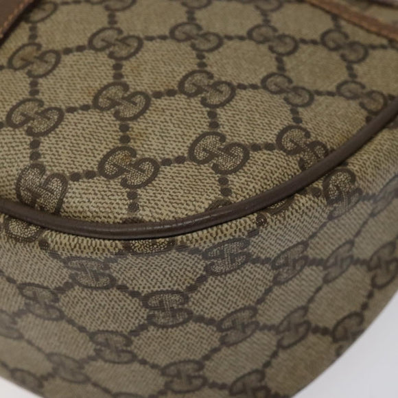 GUCCI GG Supreme Web Sherry Line Bag PVC Beige Gold 89 02 032 Auth hk2475