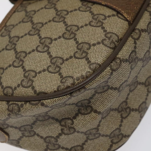 GUCCI GG Supreme Web Sherry Line Bag PVC Beige Gold 89 02 032 Auth hk2475