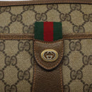 GUCCI GG Supreme Web Sherry Line Bag PVC Beige Gold 89 02 032 Auth hk2475-18