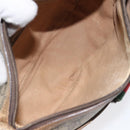 GUCCI GG Supreme Web Sherry Line Bag PVC Beige Gold 89 02 032 Auth hk2475-11