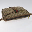 GUCCI GG Supreme Web Sherry Line Bag PVC Beige Gold 89 02 032 Auth hk2475-6