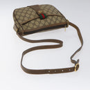 GUCCI GG Supreme Web Sherry Line Bag PVC Beige Gold 89 02 032 Auth hk2475-7