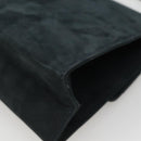 Salvatore Ferragamo Hand Bag Suede 2way Black Gold Auth hk2486-16
