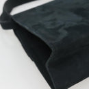 Salvatore Ferragamo Hand Bag Suede 2way Black Gold Auth hk2486-17