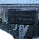 Salvatore Ferragamo Hand Bag Suede 2way Black Gold Auth hk2486-12