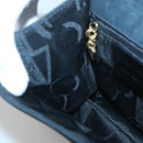 Salvatore Ferragamo Hand Bag Suede 2way Black Gold Auth hk2486-19