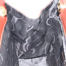 Salvatore Ferragamo Hand Bag Leather 2way Brown Gold Auth hk2487-18