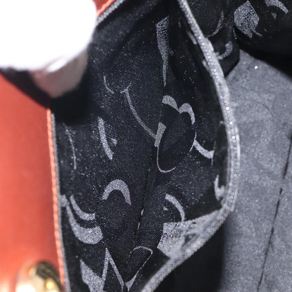 Salvatore Ferragamo Hand Bag Leather 2way Brown Gold Auth hk2487