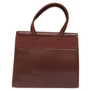 Salvatore Ferragamo Hand Bag Leather 2way Brown Gold Auth hk2487-2