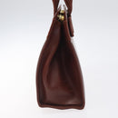 Salvatore Ferragamo Hand Bag Leather 2way Brown Gold Auth hk2487-3
