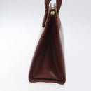 Salvatore Ferragamo Hand Bag Leather 2way Brown Gold Auth hk2487-4