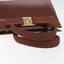 Salvatore Ferragamo Hand Bag Leather 2way Brown Gold Auth hk2487-7