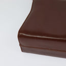 Salvatore Ferragamo Shoulder Bag Leather Brown Gold Auth hk2488-15