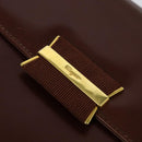 Salvatore Ferragamo Shoulder Bag Leather Brown Gold Auth hk2488-17