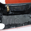 Salvatore Ferragamo Shoulder Bag Leather Brown Gold Auth hk2488-11