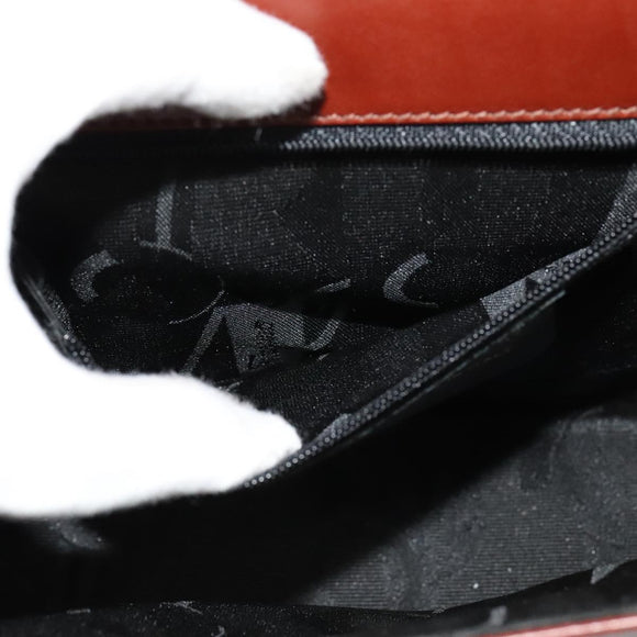 Salvatore Ferragamo Shoulder Bag Leather Brown Gold Auth hk2488