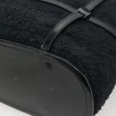 Salvatore Ferragamo Hand Bag Pile Black Gold Auth hk2489-15