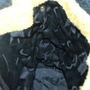 Salvatore Ferragamo Hand Bag Pile Black Gold Auth hk2489-18