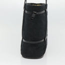 Salvatore Ferragamo Hand Bag Pile Black Gold Auth hk2489-4