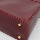 Salvatore Ferragamo Hand Bag Leather 2way Bordeaux Gold Auth hk2490-15