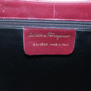Salvatore Ferragamo Hand Bag Leather 2way Bordeaux Gold Auth hk2490-12