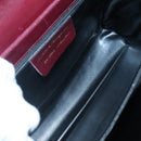 Salvatore Ferragamo Hand Bag Leather 2way Bordeaux Gold Auth hk2490-11
