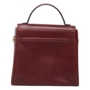 Salvatore Ferragamo Hand Bag Leather 2way Bordeaux Gold Auth hk2490-2